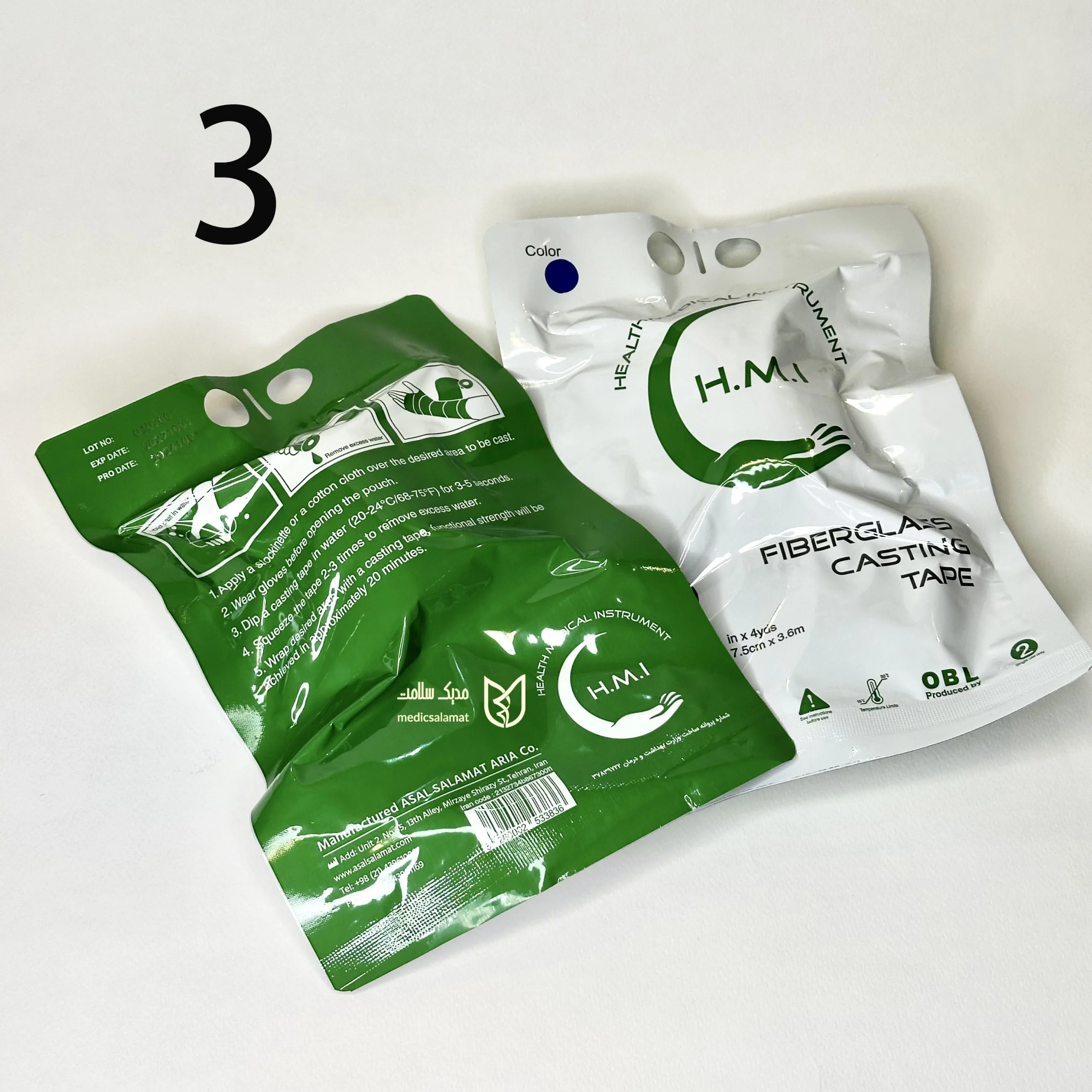 باند گچ فایبر گلاس 3 اینچ اچ ام ای HMI