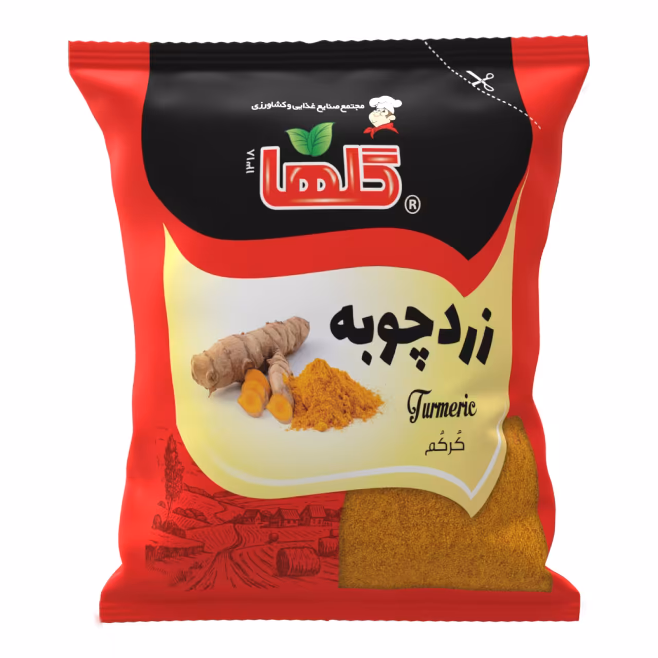 قلم زیره سبز گلها حجم 50 گرم – سلفون