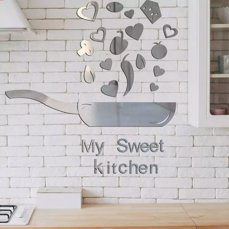 آینه ی تیناری طرح آشپزخانه سایز 40در 60سانتیمتری