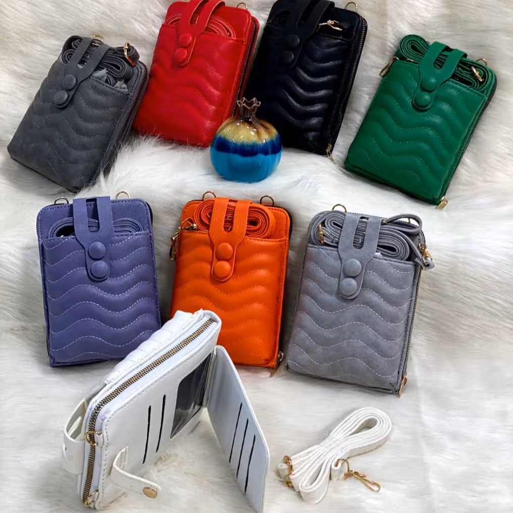 کیف پولی جلو دکمه مشکی 