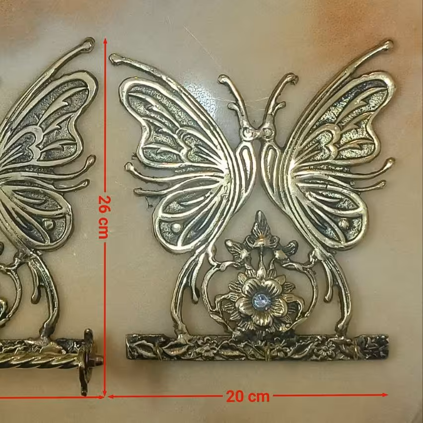 جاکلیدی و جاحوله ست پروانه برنز