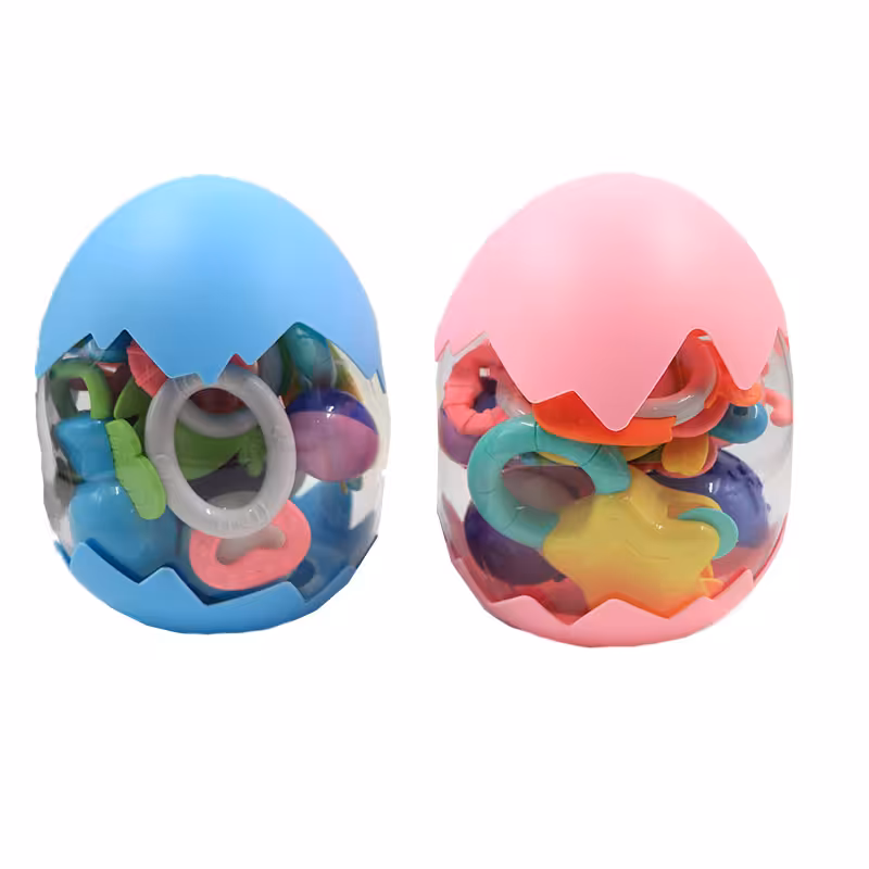 پک جغجغه 10 عددی نوزاد طرح تخم مرغ