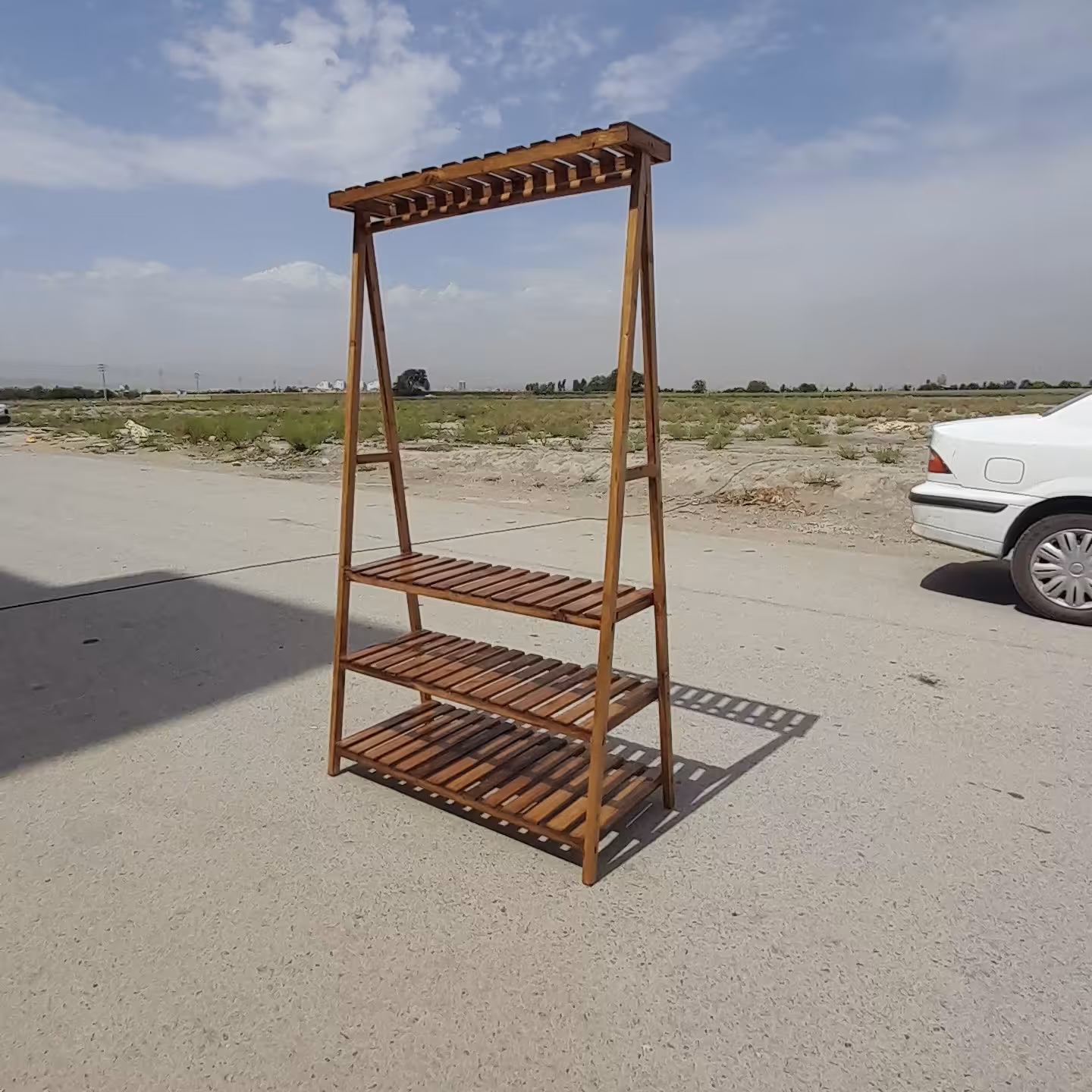 رگال لباس 3طبقه گردویی روشن 