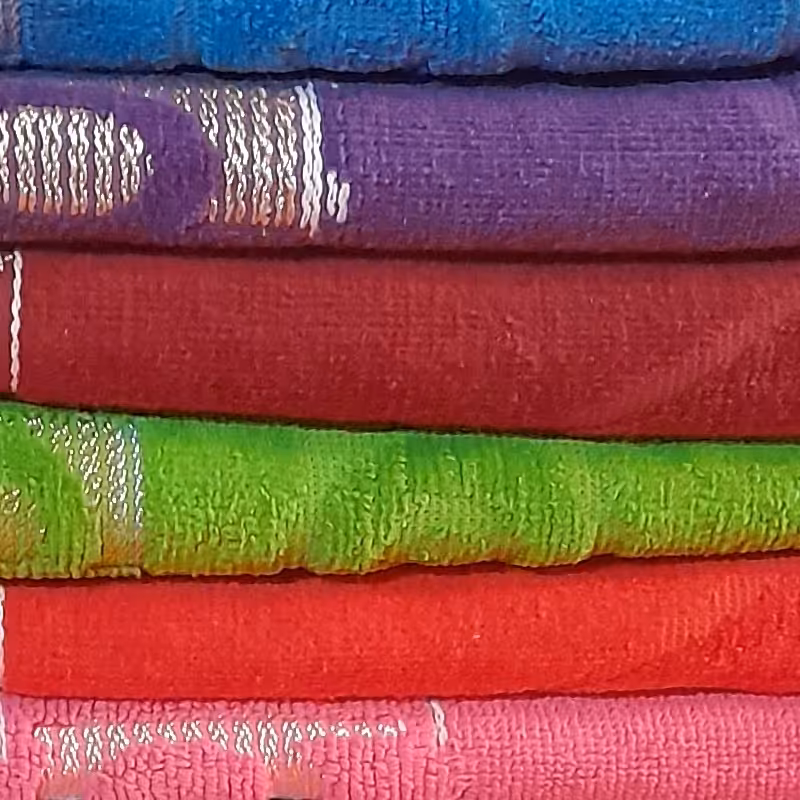 حوله دست وصورت به ابعاد40در80در رنگهای متنوع جنس نخی