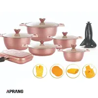 سرویس قابلمه 27 پارچه لایف مدل روما - رزگلد(لطفا با هماهنگی خرید بفرمایید)