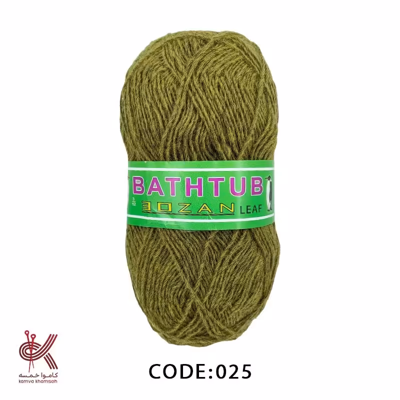 کاموا و نخ لیف بهاره 100 گرمی زیتونی 025 ارزان و پرمتراژ 