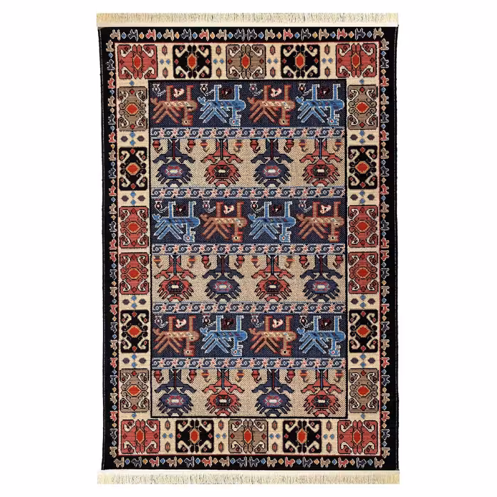 گلیم ماشینی یک و نیم متری  (1.5-1) -  طرح ایلیا