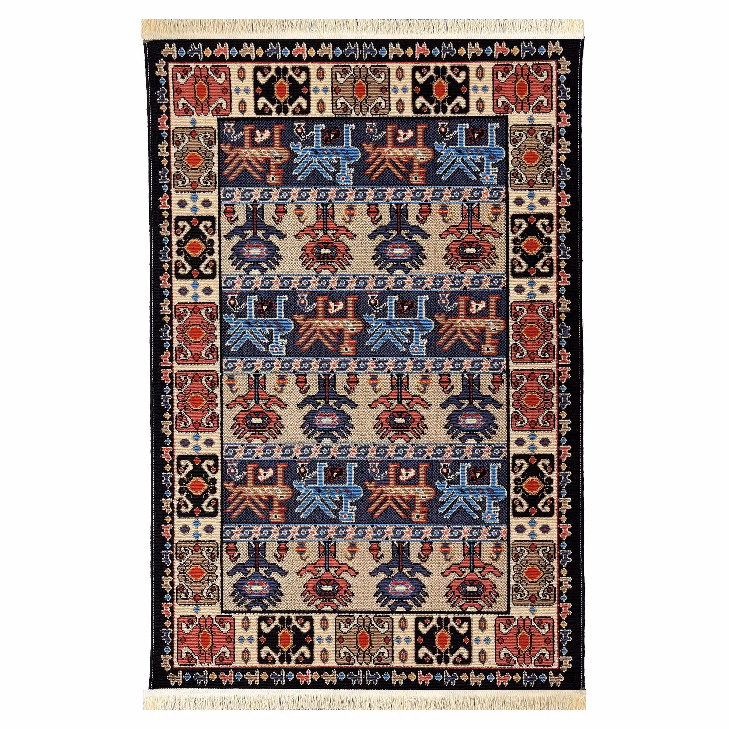 گلیم ماشینی یک و نیم متری  (1.5-1) -  طرح ایلیا