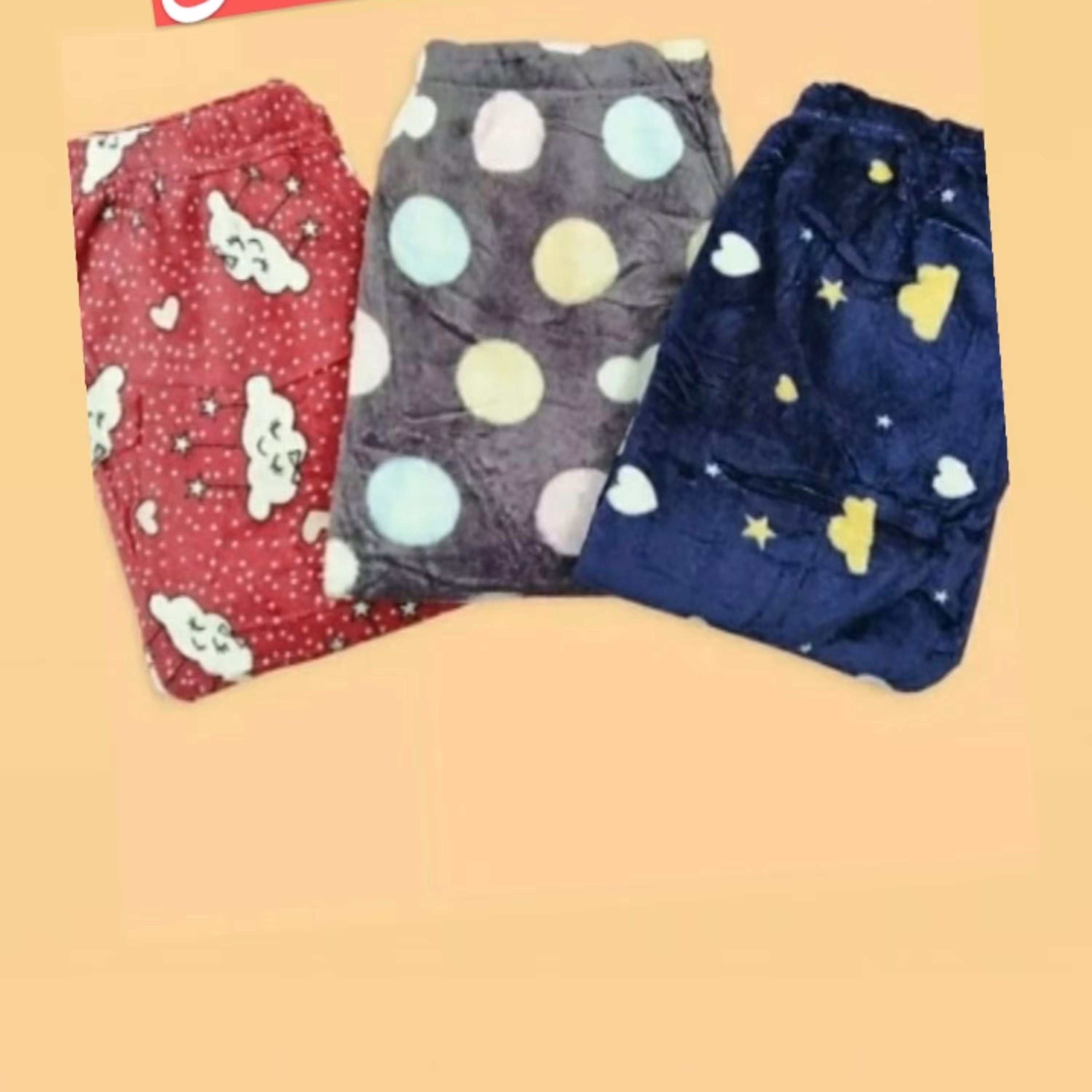 شلوار تدی پتویی طرحدار