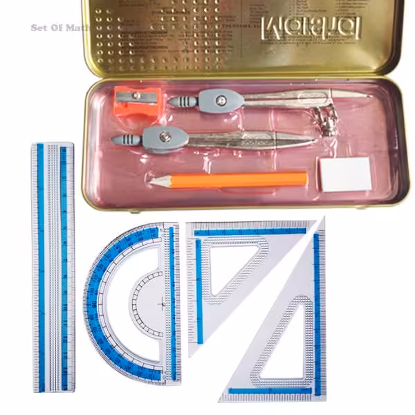 ست پرگار 8 تکه جعبه فلزی A5001