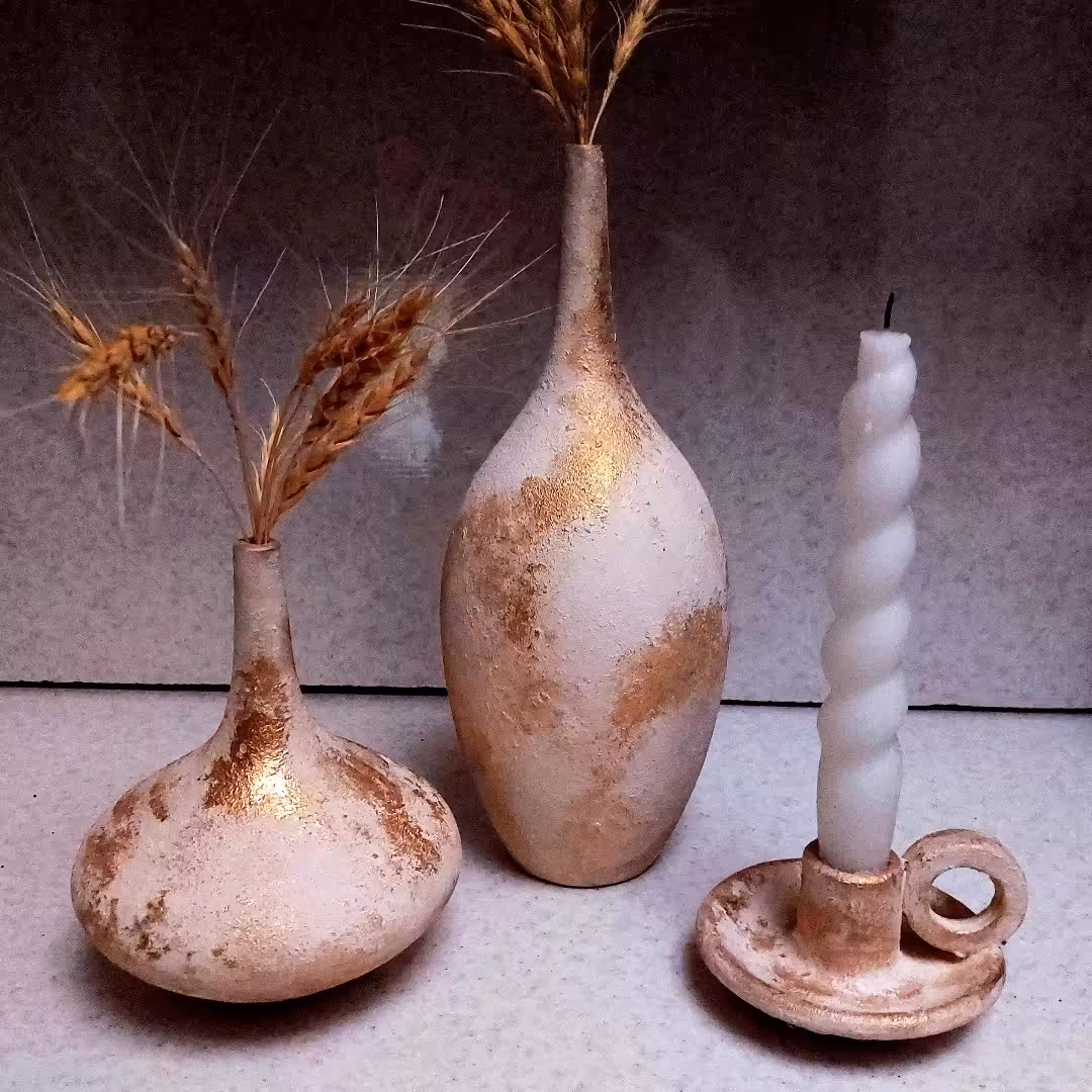 گلدان سفالی دکوری پتینه