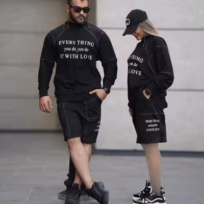 ست تیشرت و شلوارک کاپلی