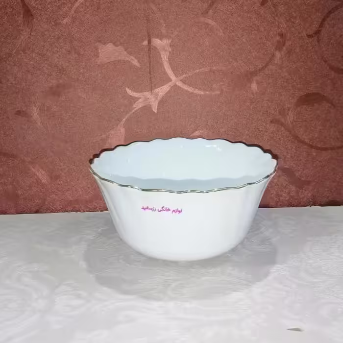 کاسه ماست آرکوپال ساده لب طلا کنگره بسته 6 عددی
