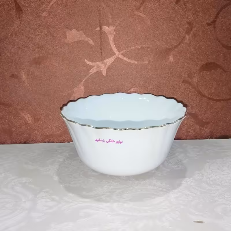 کاسه ماست آرکوپال ساده لب طلا کنگره بسته 6 عددی