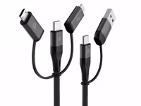 کابل شارژ چند سر 1.2 متر 2.4 آمپر پورودو Porodo All in One Aluminum Braided Cable PD-LCMUBR 1.2M