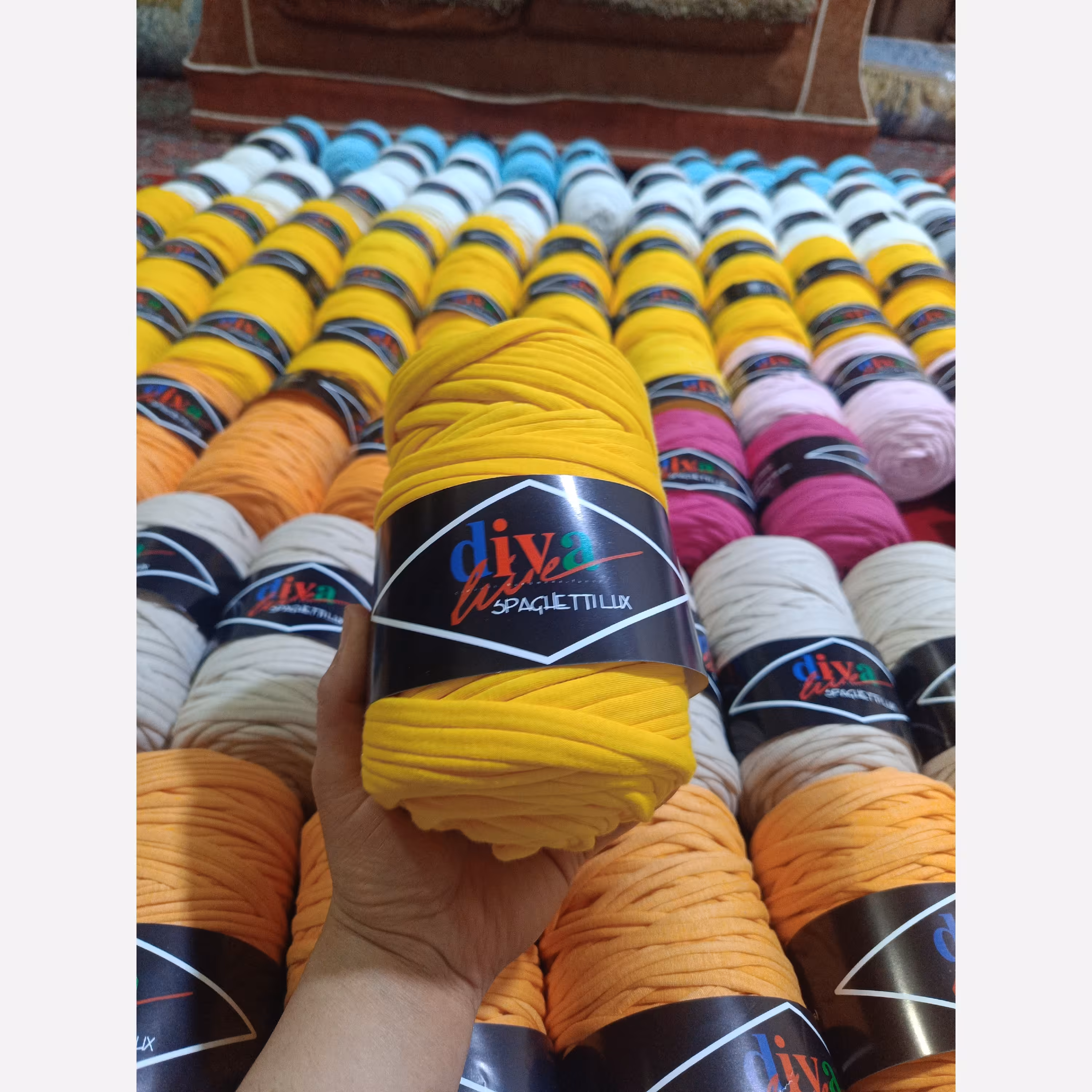 کاموا تریکو مارک دیواکلاف 465 گرمی رنگ زرد