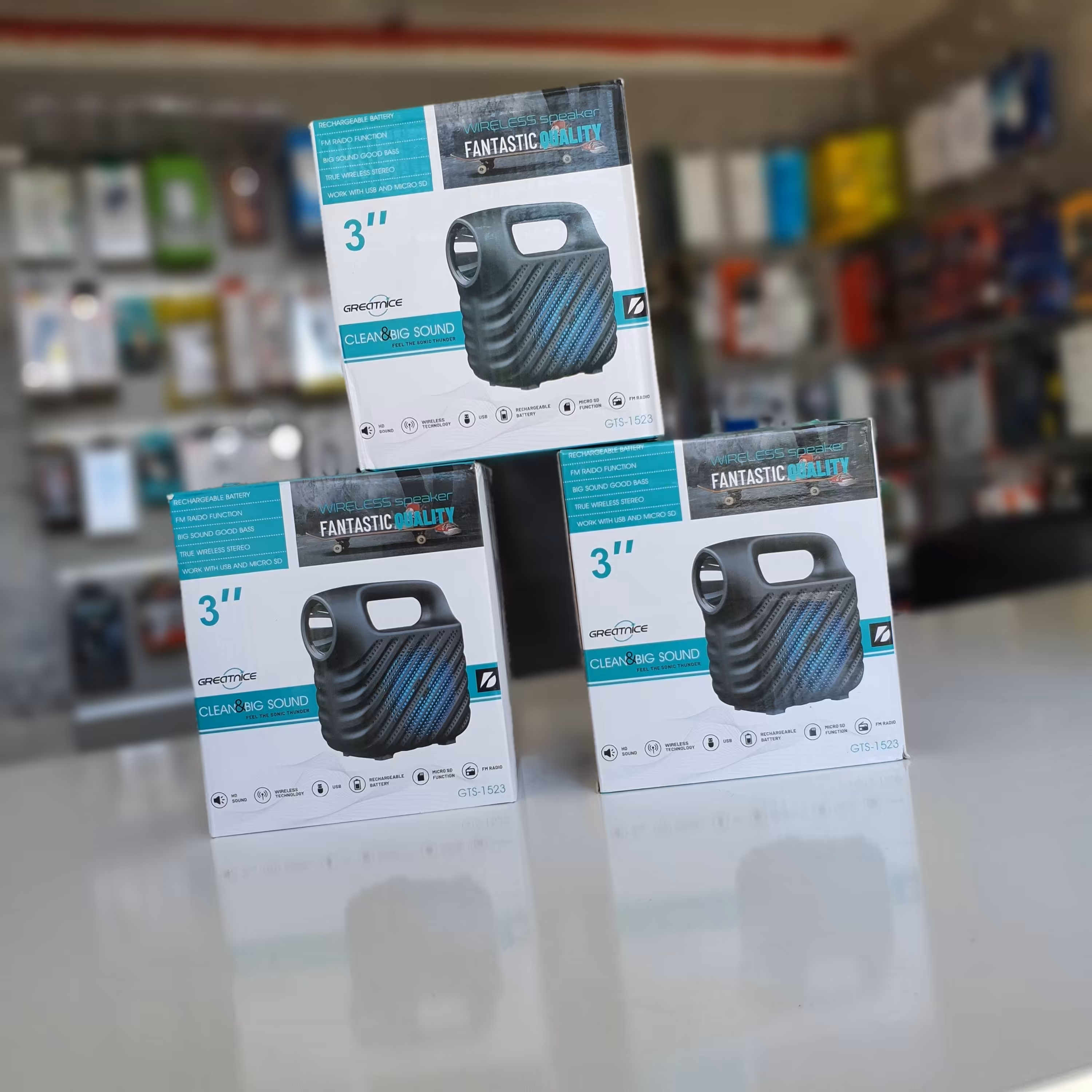 اسپیکر شارژی بلوتوثی قابل حمل مدل (GTS-1523)