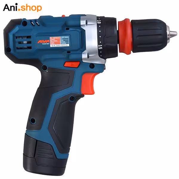 دریل شارژی 12 ولت دو کاره لیتیوم آروا مدل 5801 کد 193