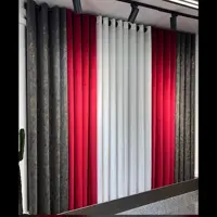 پرده پذیراییه مخمل طلاکوب پوست ماری مخمل کالیفرنیا و حریر ساده