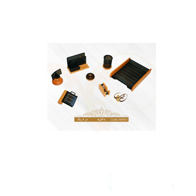 ست رومیزی چوب و فلز 7 تکه کد BWW07