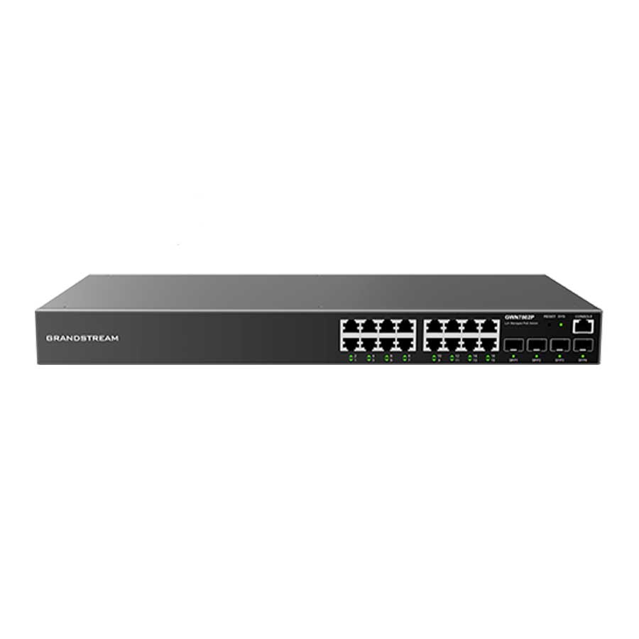 قیمت و خرید سوييچ 16 پورت گیگابیت و مدیریتی PoE گرند استریم مدل GWN7802P | یاس ارتباط