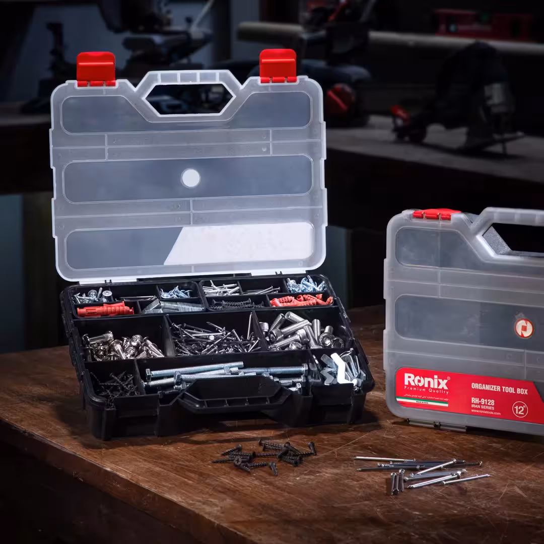 جعبه ابزار پلاستیکی اورگانایزر 12 اینچ مدل RH-9128 رونیکس