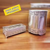 سطل و دستمال سیلور ( سطل زباله _ جای دستمال _ جادستمالی _ دستمال کاغذی)