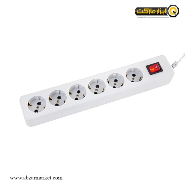 شش خانه ارت دار پارت الکتریک با کابل 18 متری مدل نیک PRT 986