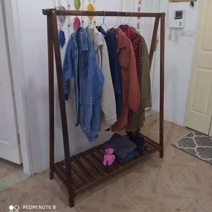 رگال لباس چوبی رگال چوبی  آویز لباس  نظم دهنده (پس کرایه)