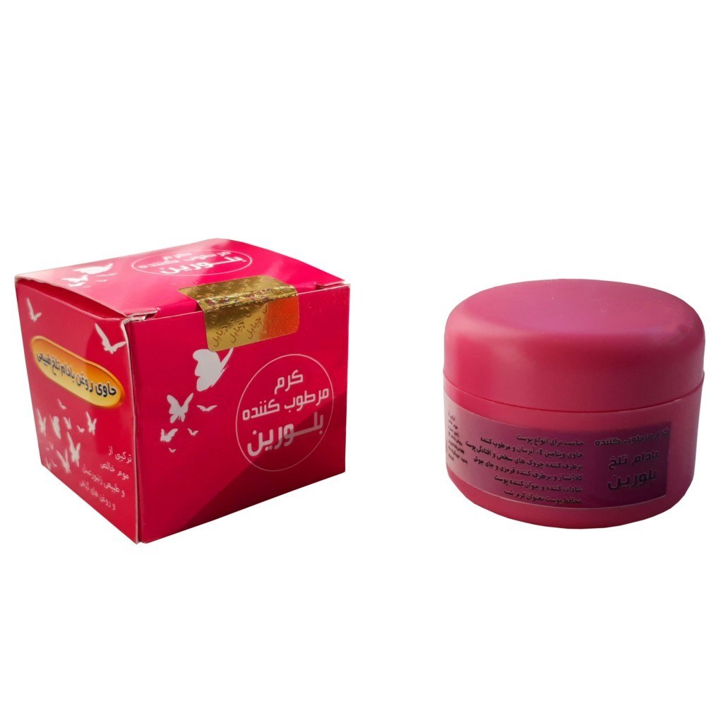 کرم مرطوب کننده روغن بادام تلخ بلورین فدک (کلاژن ساز)