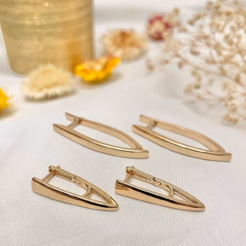 گوشواره خطی استیل زنانه دخترانه مارک ژوپینگ