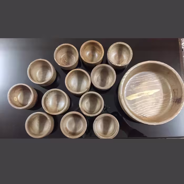 کاسه و پیاله آجیل خوری چوبی 7-22