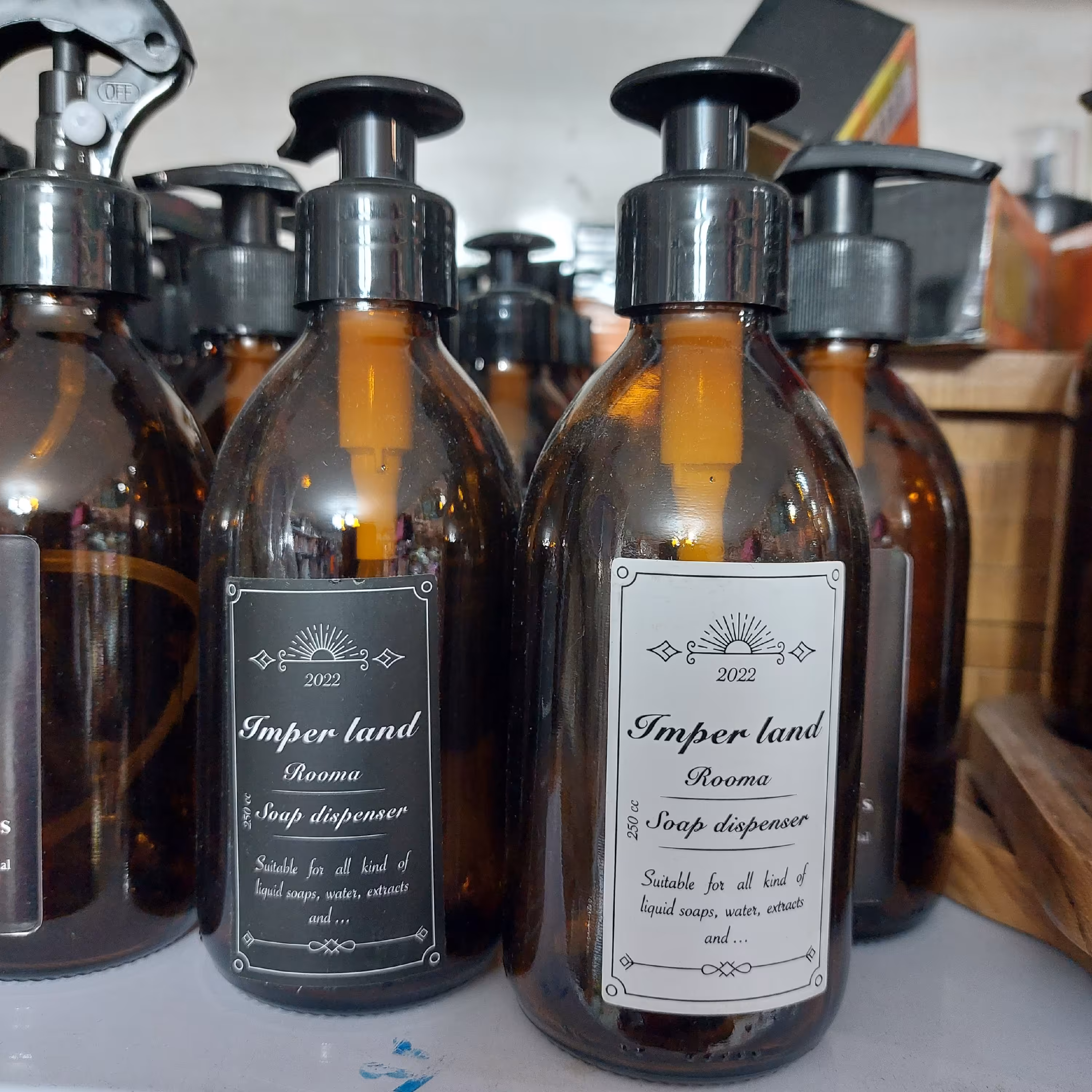 جا مایعی روستیک شیشه ای برای مایع دستشویی ظرفشویی در پلاسکو دهقان