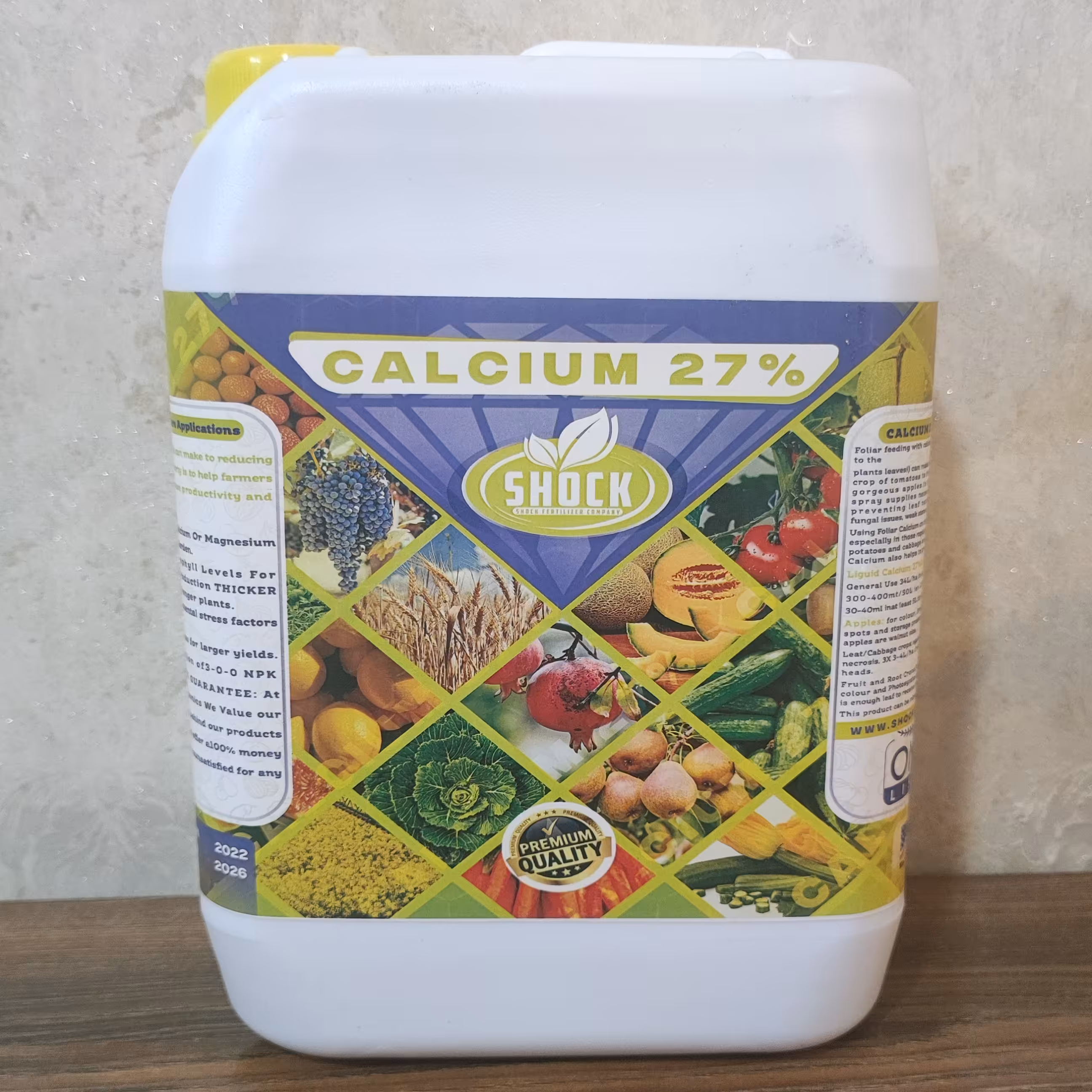 کود کلسیم شوک 5 لیتری 27 درصد  آمریکایی اصل