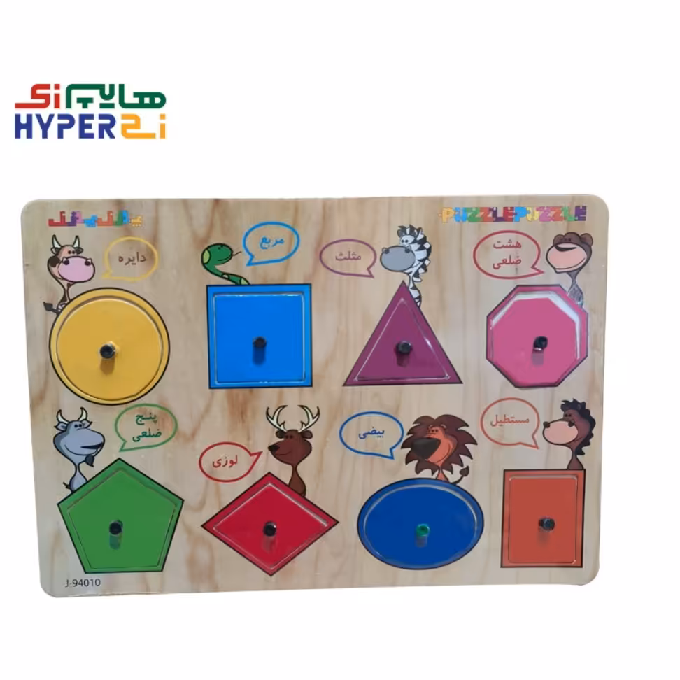 بازی جورچین صفحه ای پین دار طرح اشکال هندسی

