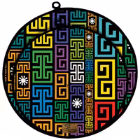 دمکنی ست دو تکه پارچه ای مخمل دو رو چاپ طرح رنگی سایز 25 و 30 مدل B1-146 شرکت رنس