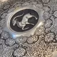 قلم زنی روی بشقاب مسی