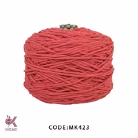 نخ پنبه مکرومه کتان 4 میل تابیده سرخابی 423