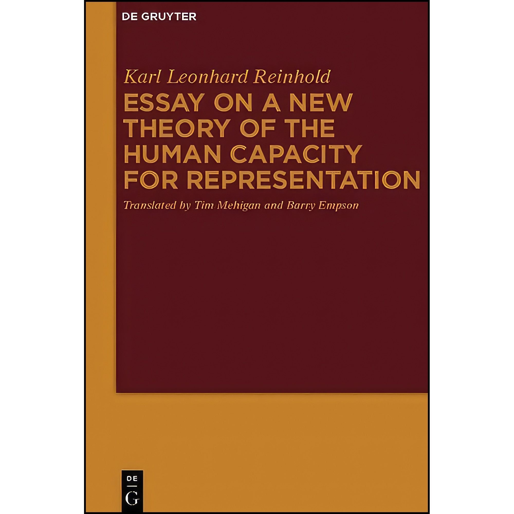کتاب زبان اصلی Essay on a New Theory of the Human Capacity for Representation