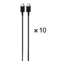 پک ده عددی کابل تبدیل USB-C به USB-C سامسونگ مدل S23 CH-HI  PD طول 1 متر