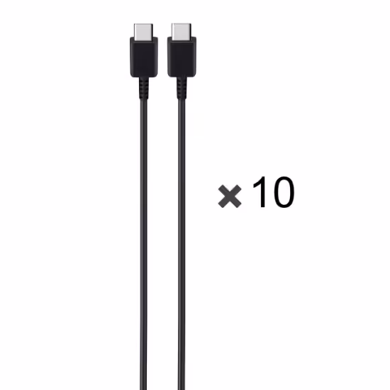 پک ده عددی کابل تبدیل USB-C به USB-C سامسونگ مدل S23 CH-HI  PD طول 1 متر