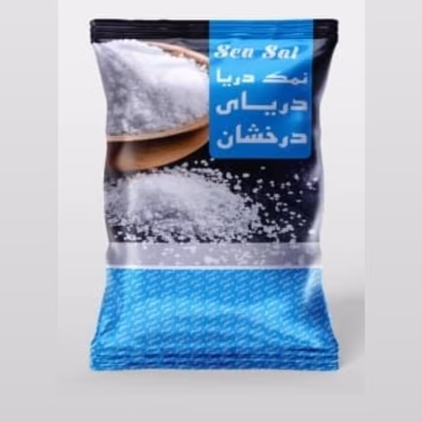 نمک دریایی درخشان مستقیم از کارگاه بسته بندی