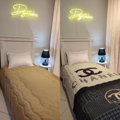 لحاف یک نفره طرح چنل مشکی