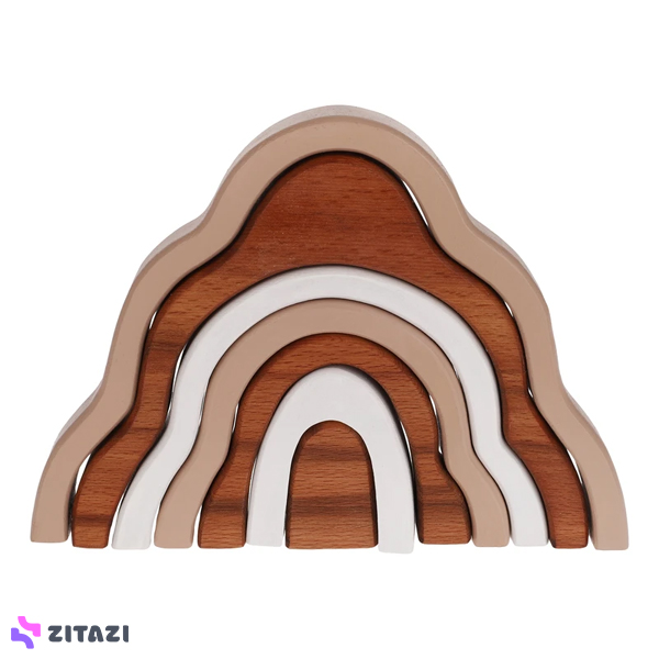 اسباب بازی چوبی کالرمو مدل رنگین کمان کد 07