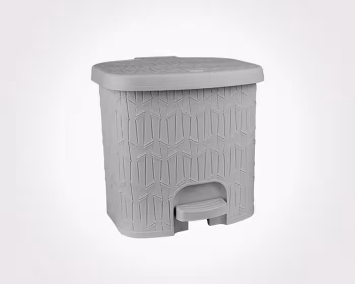 سطل پدالی چهارگوش بامبو بزرگ 6 لیتر لیمون کد 2065