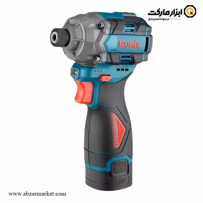 پیچ گوشتی شارژی ضربه ای رونیکس براشلس 16 ولت مدل 8668