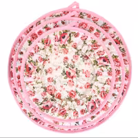 ست دم کنی نسوز 3 تکه طرح گل رنگ هفت  رنگ متغیر