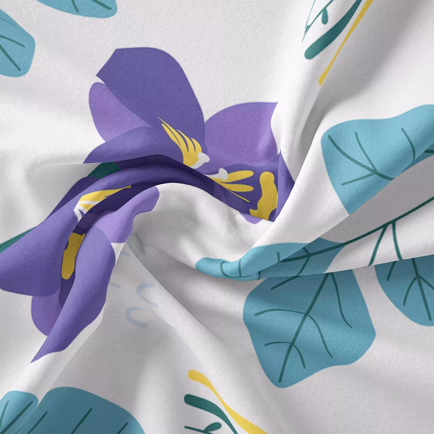 پارچه روبالشی مخمل پارچه باما طرح گل   کد 5011765