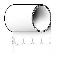 لیبل پرینتر سایز 25 * 12 (چهار ردیفه)