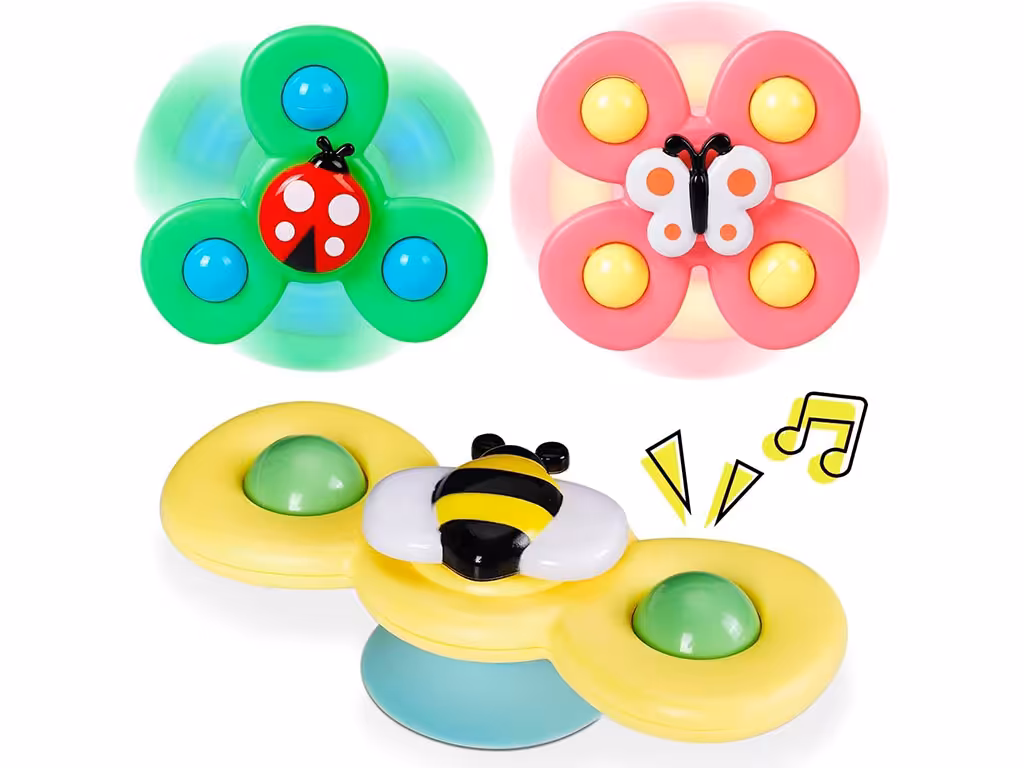 اسپینر جغجغه ای چسبان 3 عددی اسباب بازی